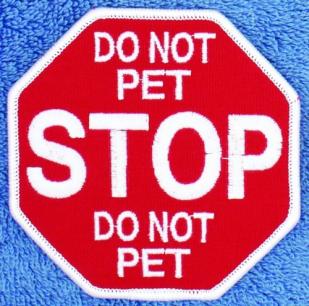 Stop Do No Pet Service Dog Patch