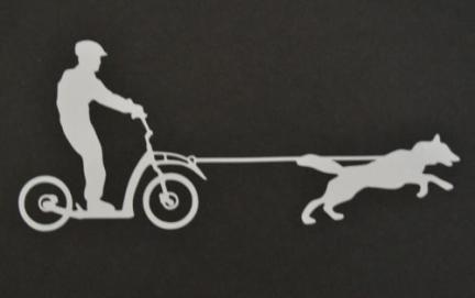 Dog Scooter Sticker