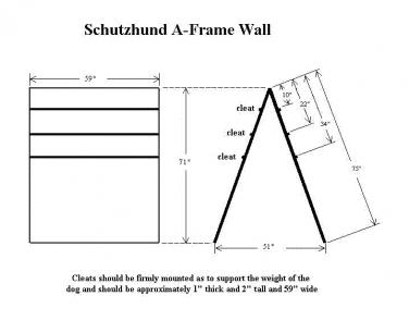 A Frame or Scaling Wall Specifications Schutzhund
